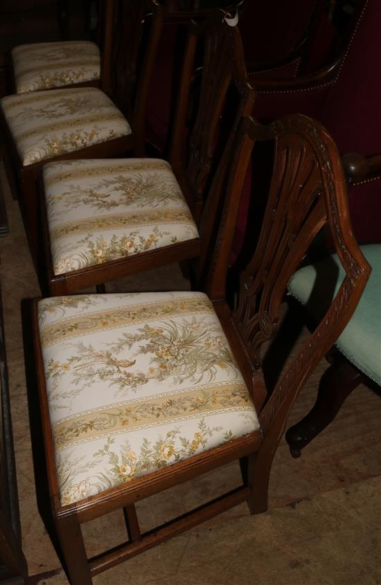 4 Geo III dining chairs